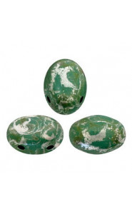 Les perles par Puca® Samos beads Opaque green turquoise new picasso 63130/65400